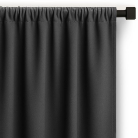 RESTILO zasłona CARLI kolor stalowy gładki styl klasyczny taśma materiał oxford 200x270 - CURT/RES/OXFORD/CARLI/PLEAT/CHARCOAL/2