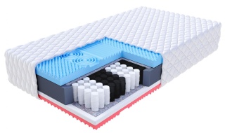 Materac kieszeniowy pianka Visco 7stref H3 FORLI MAX 90x200x27 MICRO