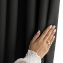 RESTILO zasłona CARLI kolor czarny gładki styl klasyczny taśma materiał oxford 200x270 - CURT/RES/OXFORD/CARLI/PLEAT/BLACK/200X2
