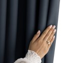 RESTILO zasłona CARLI kolor indygo gładki styl klasyczny taśma materiał oxford 200x270 - CURT/RES/OXFORD/CARLI/PLEAT/INDIGO/200X