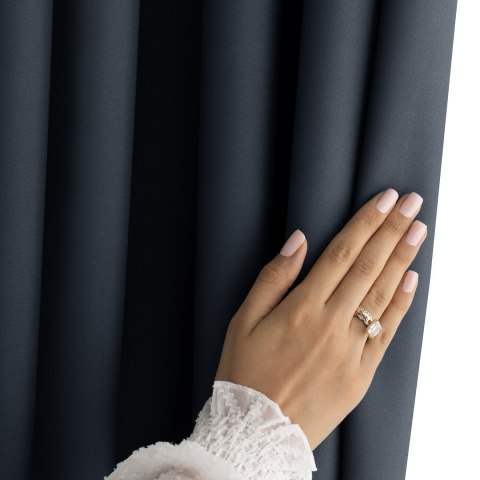 RESTILO zasłona CARLI kolor indygo gładki styl klasyczny taśma materiał oxford 200x270 - CURT/RES/OXFORD/CARLI/PLEAT/INDIGO/200X