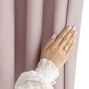 RESTILO zasłona CARLI kolor pudrowy róż gładki styl klasyczny taśma materiał oxford 200x270 - CURT/RES/OXFORD/CARLI/PLEAT/PINK/2