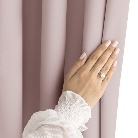 RESTILO zasłona CARLI kolor pudrowy róż gładki styl klasyczny taśma materiał oxford 200x270 - CURT/RES/OXFORD/CARLI/PLEAT/PINK/2