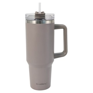 STALOWY KUBEK TERMICZNY TERMOS 1100ml Z RĄCZKĄ I SŁOMKĄ KLAUSBERG KB-7943