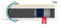 Materac kieszeniowy H2 BOLONIA MAX 180x200 BAMBOO