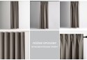 RESTILO zasłona BLACKOUT kolor beżowy szarfa upinająca styl klasyczny taśma materiał blackout 140x230 - CURT/AH/BLACKOUT/PLEAT/B