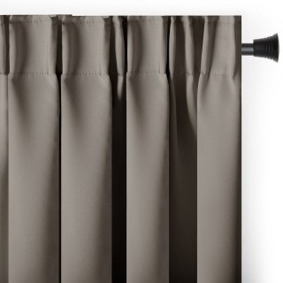 RESTILO zasłona BLACKOUT kolor beżowy szarfa upinająca styl klasyczny taśma materiał blackout 200x245 - CURT/AH/BLACKOUT/PLEAT/B