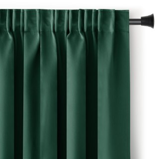 RESTILO zasłona BLACKOUT kolor butelkowa zieleń szarfa upinająca styl klasyczny taśma materiał blackout 140x230 - CURT/AH/BLACKO