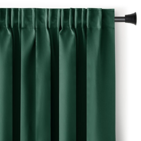 RESTILO zasłona BLACKOUT kolor butelkowa zieleń szarfa upinająca styl klasyczny taśma materiał blackout 285x250 - CURT/AH/BLACKO
