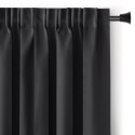 RESTILO zasłona BLACKOUT kolor czarny szarfa upinająca styl klasyczny taśma materiał blackout 140x300 - CURT/AH/BLACKOUT/PLEAT/B