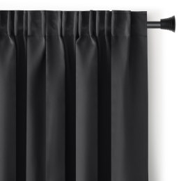 RESTILO zasłona BLACKOUT kolor czarny szarfa upinająca styl klasyczny taśma materiał blackout 140x300 - CURT/AH/BLACKOUT/PLEAT/B