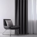 RESTILO zasłona BLACKOUT kolor czarny szarfa upinająca styl klasyczny taśma materiał blackout 140x300 - CURT/AH/BLACKOUT/PLEAT/B