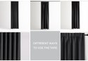 RESTILO zasłona BLACKOUT kolor czarny szarfa upinająca styl klasyczny taśma materiał blackout 140x300 - CURT/AH/BLACKOUT/PLEAT/B
