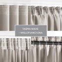 RESTILO zasłona BLACKOUT kolor jasny beżowy szarfa upinająca styl klasyczny taśma materiał blackout 200x270 - CURT/AH/BLACKOUT/P
