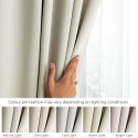 RESTILO zasłona BLACKOUT kolor kremowy szarfa upinająca styl klasyczny taśma materiał blackout 140x300 - CURT/AH/BLACKOUT/PLEAT/