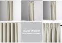 RESTILO zasłona BLACKOUT kolor kremowy szarfa upinająca styl klasyczny taśma materiał blackout 140x300 - CURT/AH/BLACKOUT/PLEAT/