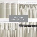 RESTILO zasłona BLACKOUT kolor kremowy szarfa upinająca styl klasyczny taśma materiał blackout 140x300 - CURT/AH/BLACKOUT/PLEAT/