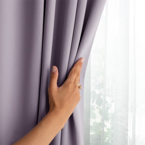RESTILO zasłona BLACKOUT kolor pudrowy róż szarfa upinająca styl klasyczny taśma materiał blackout 285x250 - CURT/AH/BLACKOUT/PL