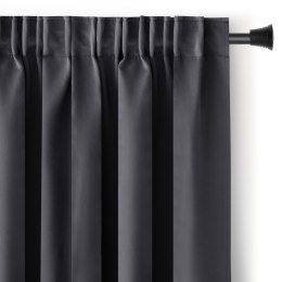 RESTILO zasłona BLACKOUT kolor stalowy szarfa upinająca styl klasyczny taśma materiał blackout 200x300 - CURT/AH/BLACKOUT/PLEAT/