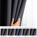 RESTILO zasłona BLACKOUT kolor stalowy szarfa upinająca styl klasyczny taśma materiał blackout 200x300 - CURT/AH/BLACKOUT/PLEAT/