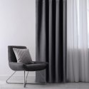 RESTILO zasłona BLACKOUT kolor stalowy szarfa upinająca styl klasyczny taśma materiał blackout 285x250 - CURT/AH/BLACKOUT/PLEAT/