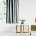 RESTILO zasłona BLACKOUT kolor szary szarfa upinająca styl klasyczny taśma materiał blackout 140x300 - CURT/AH/BLACKOUT/PLEAT/SI