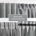 RESTILO zasłona BLACKOUT kolor szary szarfa upinająca styl klasyczny taśma materiał blackout 140x300 - CURT/AH/BLACKOUT/PLEAT/SI