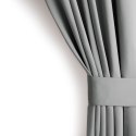 RESTILO zasłona BLACKOUT kolor szary szarfa upinająca styl klasyczny taśma materiał blackout 285x250 - CURT/AH/BLACKOUT/PLEAT/SI