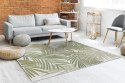 Dywan SZNURKOWY SIZAL SION Liście Palmy , tropikalny 2837 płaskie tkanie ecru / zielony - RUG/LU/VINEA/PALMS/CREAM+GREEN/120x170