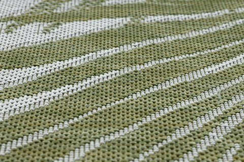 Dywan SZNURKOWY SIZAL SION Liście Palmy , tropikalny 2837 płaskie tkanie ecru / zielony - RUG/LU/VINEA/PALMS/CREAM+GREEN/120x170