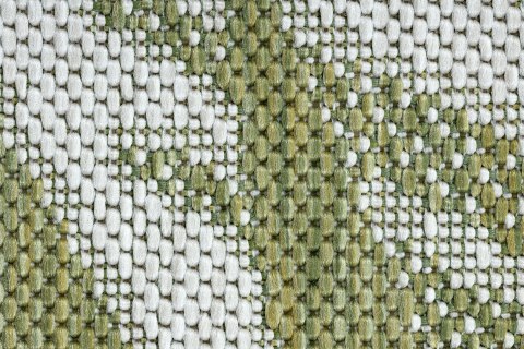Dywan SZNURKOWY SIZAL SION Liście Palmy , tropikalny 2837 płaskie tkanie ecru / zielony - RUG/LU/VINEA/PALMS/CREAM+GREEN/120x170