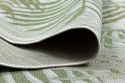 Dywan SZNURKOWY SIZAL SION Liście Palmy , tropikalny 2837 płaskie tkanie ecru / zielony - RUG/LU/VINEA/PALMS/CREAM+GREEN/120x170