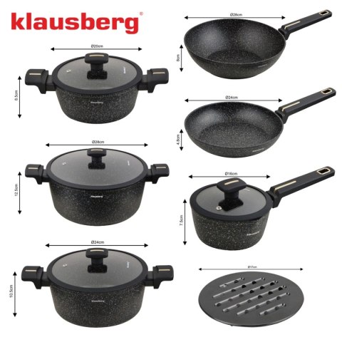 ZESTAW 12 ELEM. GARNKÓW MARMURKOWYCH KLAUSBERG KB-7968