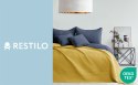 Narzuta SOFTA kolor grafitowy gładki materiał mikrofibra 170x210 AmeliaHome - BEDS/AH/SOFTA/CHARCOAL+HONEY/170x210