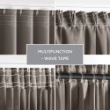RESTILO zasłona BLACKOUT kolor beżowy szarfa upinająca styl klasyczny taśma materiał blackout 200x175 - CURT/AH/BLACKOUT/PLEAT/B