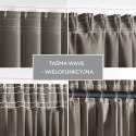 RESTILO zasłona BLACKOUT kolor beżowy szarfa upinająca styl klasyczny taśma materiał blackout 200x175 - CURT/AH/BLACKOUT/PLEAT/B