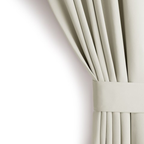 RESTILO zasłona BLACKOUT kolor kremowy szarfa upinająca styl klasyczny taśma materiał blackout 200x300 - CURT/AH/BLACKOUT/PLEAT/