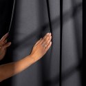 RESTILO zasłona BLACKOUT kolor stalowy szarfa upinająca styl klasyczny taśma materiał blackout 200x175 - CURT/AH/BLACKOUT/PLEAT/