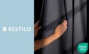 RESTILO zasłona BLACKOUT kolor stalowy szarfa upinająca styl klasyczny taśma materiał blackout 200x175 - CURT/AH/BLACKOUT/PLEAT/