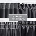 RESTILO zasłona BLACKOUT kolor stalowy szarfa upinająca styl klasyczny taśma materiał blackout 200x175 - CURT/AH/BLACKOUT/PLEAT/
