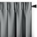 RESTILO zasłona BLACKOUT kolor szary szarfa upinająca styl klasyczny taśma materiał blackout 200x175 - CURT/AH/BLACKOUT/PLEAT/SI