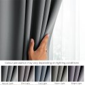 RESTILO zasłona BLACKOUT kolor szary szarfa upinająca styl klasyczny taśma materiał blackout 200x175 - CURT/AH/BLACKOUT/PLEAT/SI