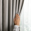 RESTILO zasłona CORITA kolor beżowy styl nowoczesny taśma materiał blackout, len 140x230 - CURT/RES/BLACKOUTLINEN/CORITA/PLEAT/B