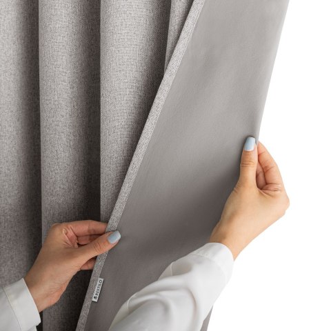 RESTILO zasłona CORITA kolor beżowy styl nowoczesny taśma materiał blackout, len 140x230 - CURT/RES/BLACKOUTLINEN/CORITA/PLEAT/B
