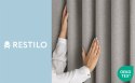 RESTILO zasłona CORITA kolor beżowy styl nowoczesny taśma materiał blackout, len 140x300 - CURT/RES/BLACKOUTLINEN/CORITA/PLEAT/B