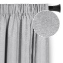 RESTILO zasłona CORITA kolor szary styl nowoczesny taśma materiał blackout, len 140x300 - CURT/RES/BLACKOUTLINEN/CORITA/PLEAT/GR