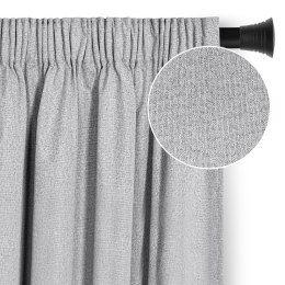 RESTILO zasłona CORITA kolor szary styl nowoczesny taśma materiał blackout, len 140x300 - CURT/RES/BLACKOUTLINEN/CORITA/PLEAT/GR