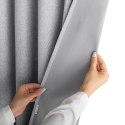RESTILO zasłona CORITA kolor szary styl nowoczesny taśma materiał blackout, len 140x300 - CURT/RES/BLACKOUTLINEN/CORITA/PLEAT/GR