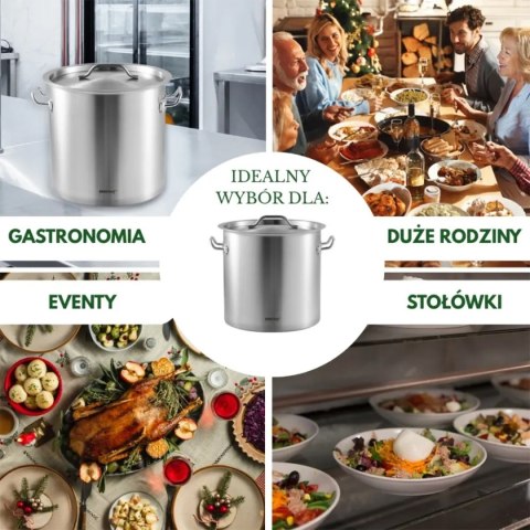 GARNEK GASTRONOMICZNY Z POKRYWĄ STALOWĄ 71L KINGHOFF KH-1967