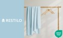 Koc HENRY kolor błękitny tłoczony żakardowo styl nowoczesny 70x150 - BLA/HENRY/BABYBLUE/70X150